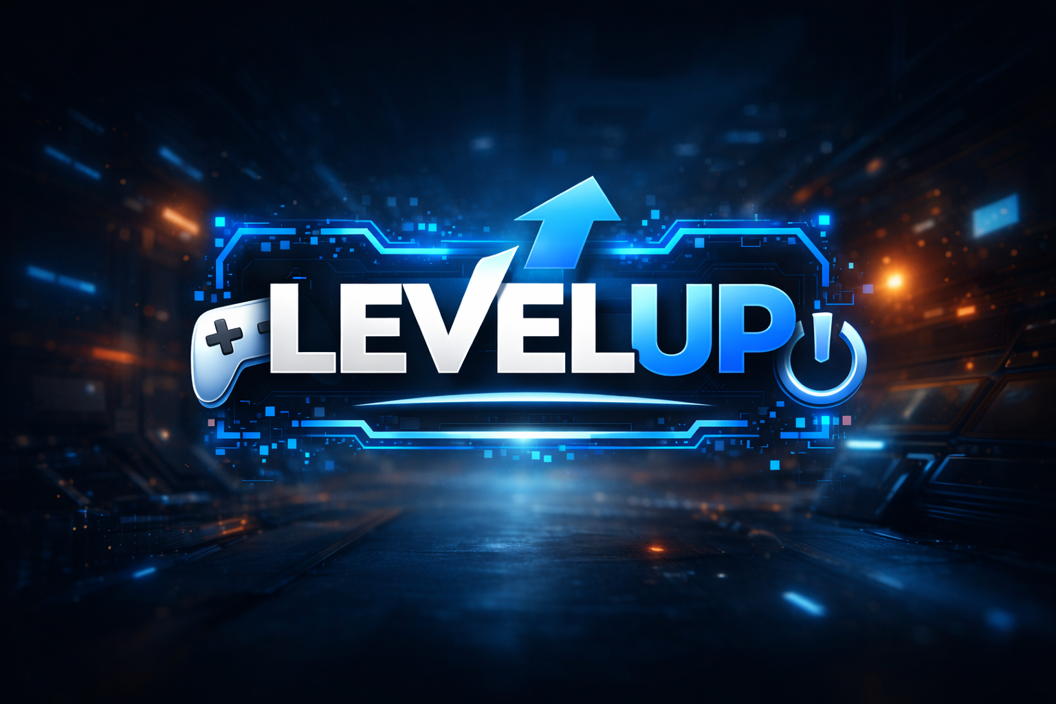 logo de LevelUp Center página de tecnología y videojuegos para gamers